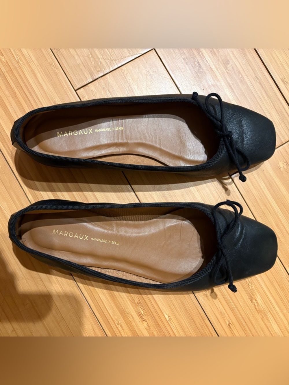 Margaux Fonteyn Black Nappa Leather Ballet Flat